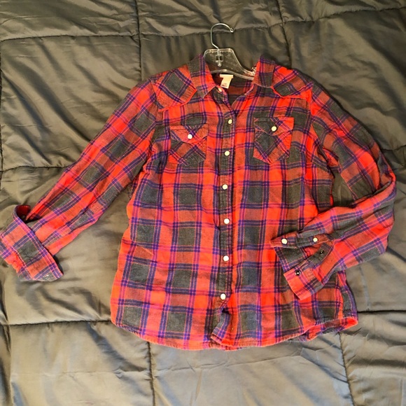 Mossimo Supply Co. Tops - Mossimo size Large plaid button up